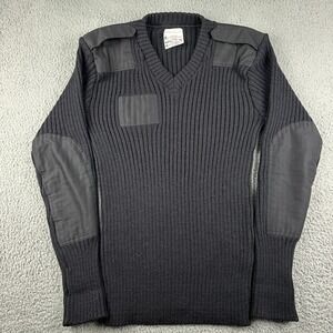 Vintage Brigade Quartermasters Sweater Mens 42 Black Woolly Pullover